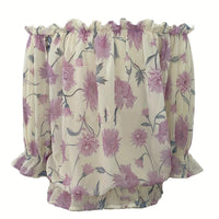 Off-Shoulder Floral Blouse for Women with Balloon Sleeves Rebooters Womens Shirts
