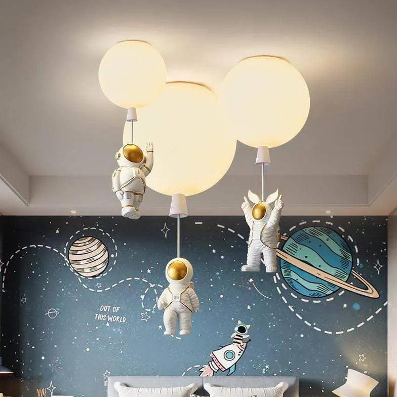 Astronaut Cartoon Design Bedroom Ceiling Light Fixture - Rebooters