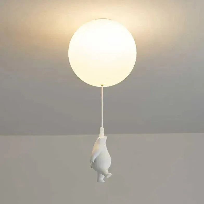 Cloud Bear Bedroom White Flush Ceiling Lights for Kids - Rebooters