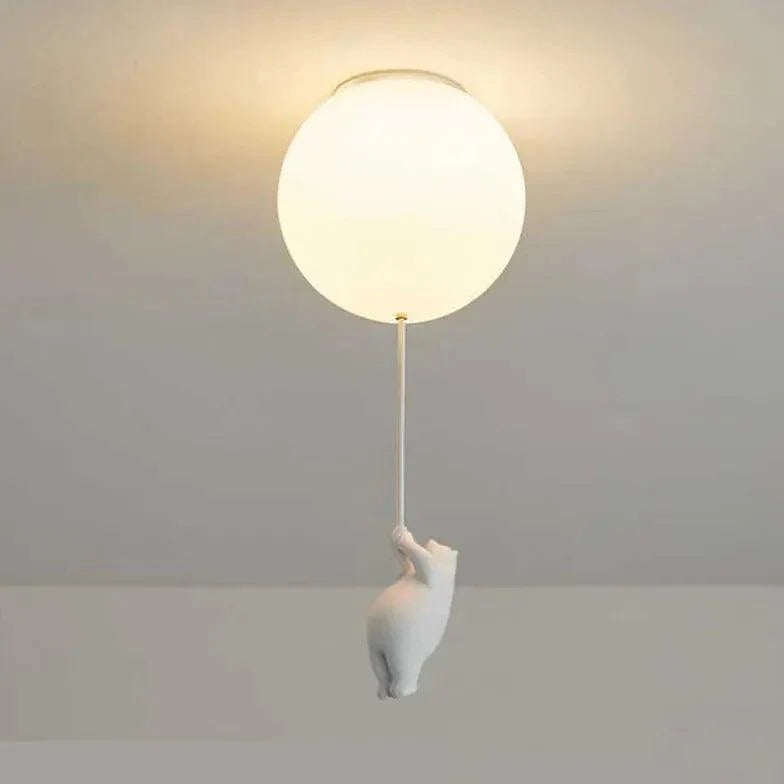 Cloud Bear Bedroom White Flush Ceiling Lights for Kids - Rebooters