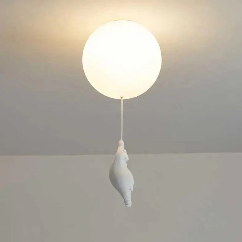 Cloud Bear Bedroom White Flush Ceiling Lights for Kids - Rebooters