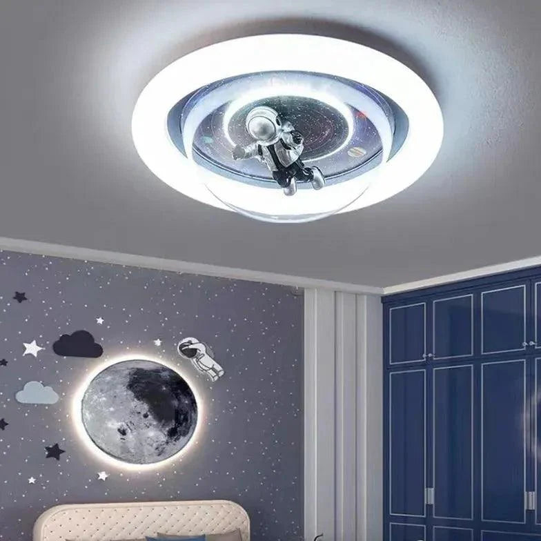 Space Theme Bedroom Flush Ceiling Lights for Kids Room - Rebooters