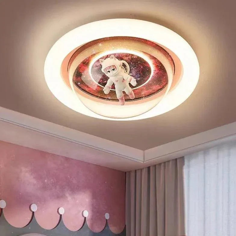 Space Theme Bedroom Flush Ceiling Lights for Kids Room - Rebooters