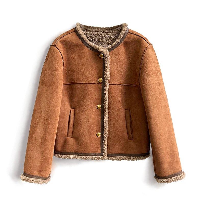 Womens Luxurious Faux Shearling Jacket for Cozy Chic Style - Rebooters