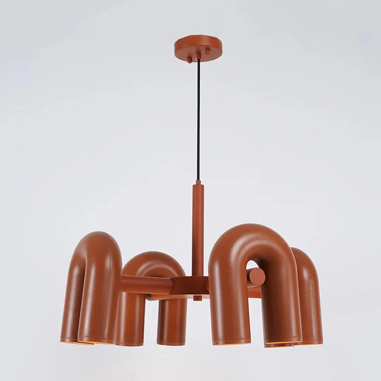 Multiple U-Shaped Black Tube Design Pendant Light Fixture | Rebooters - Rebooters