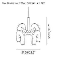 Multiple U-Shaped Black Tube Design Pendant Light Fixture | Rebooters - Rebooters