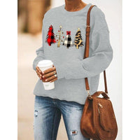 Womens Cozy Holiday Spirit Christmas Tree Sweatshirt - Rebooters