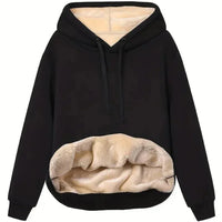 Womens Cozy Fleece-Lined Hoodie with Spacious Kangaroo Pocket - Rebooters