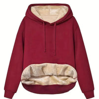 Womens Cozy Fleece-Lined Hoodie with Spacious Kangaroo Pocket - Rebooters