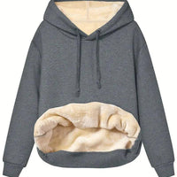 Womens Cozy Fleece-Lined Hoodie with Spacious Kangaroo Pocket - Rebooters