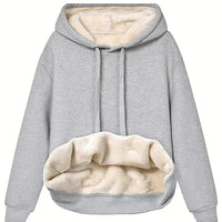 Womens Cozy Fleece-Lined Hoodie with Spacious Kangaroo Pocket - Rebooters