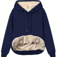 Womens Cozy Fleece-Lined Hoodie with Spacious Kangaroo Pocket - Rebooters