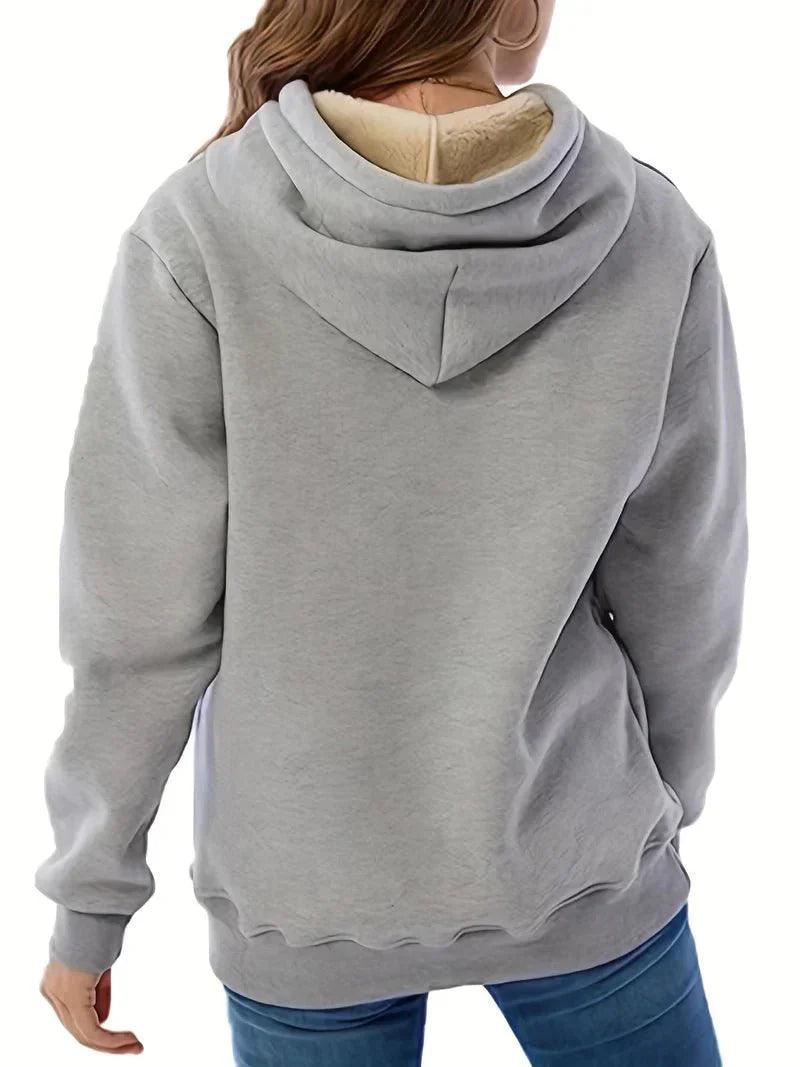 Womens Cozy Fleece-Lined Hoodie with Spacious Kangaroo Pocket - Rebooters