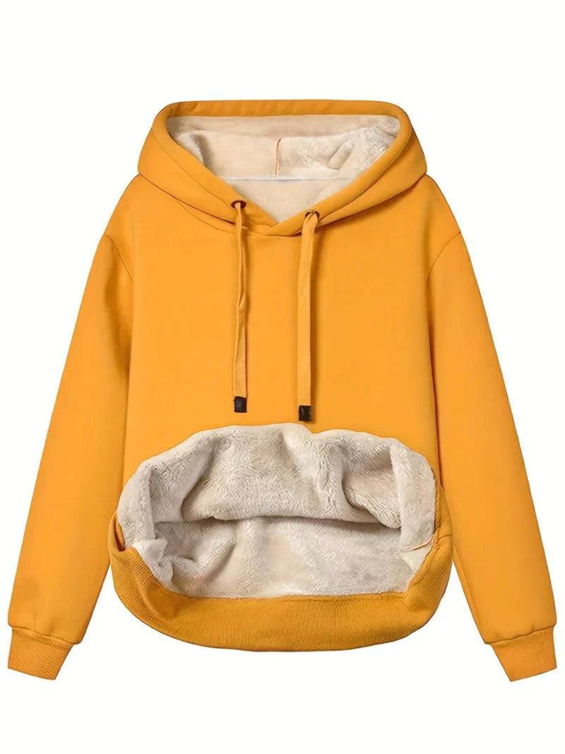 Womens Cozy Fleece-Lined Hoodie with Spacious Kangaroo Pocket - Rebooters