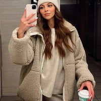 Womens Cozy Fleece Zip-Up Jacket for Ultimate Comfort - Rebooters