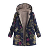 Womens Chic Floral Hooded Winter Coat for Stylish Warmth - Rebooters