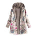 Womens Chic Floral Hooded Winter Coat for Stylish Warmth - Rebooters