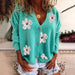 Womens Charming Floral Knit Cardigan for Effortless Style - Rebooters