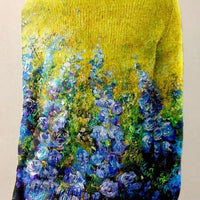 Womens Charming Floral Knit Sweater for Effortless Style - Rebooters