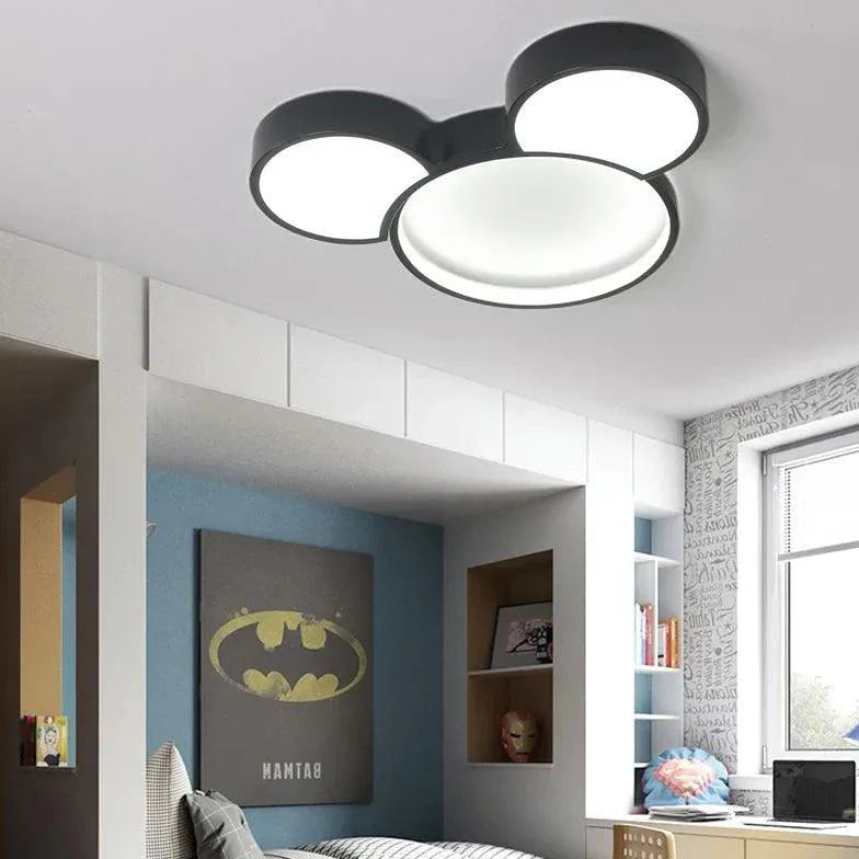 Cartoon Black LED Bedroom Ceiling Light for Kids Room - Rebooters