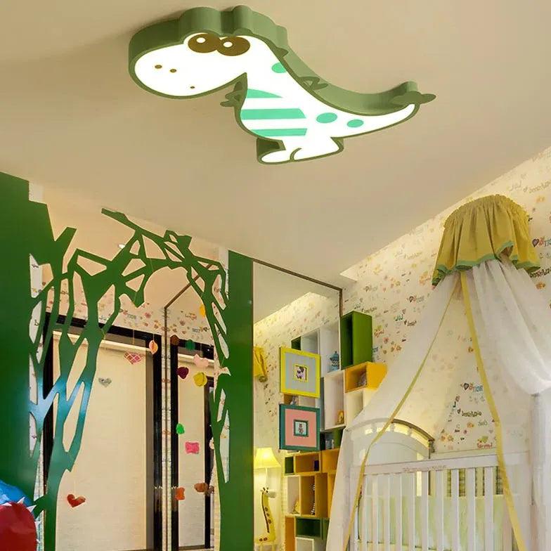 Cartoon Dinosaur Kids Room LED Ceiling Light Fixture - Rebooters