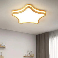 Wooden Star-Shaped Children's Ceiling Light for Bedrooms - Rebooters