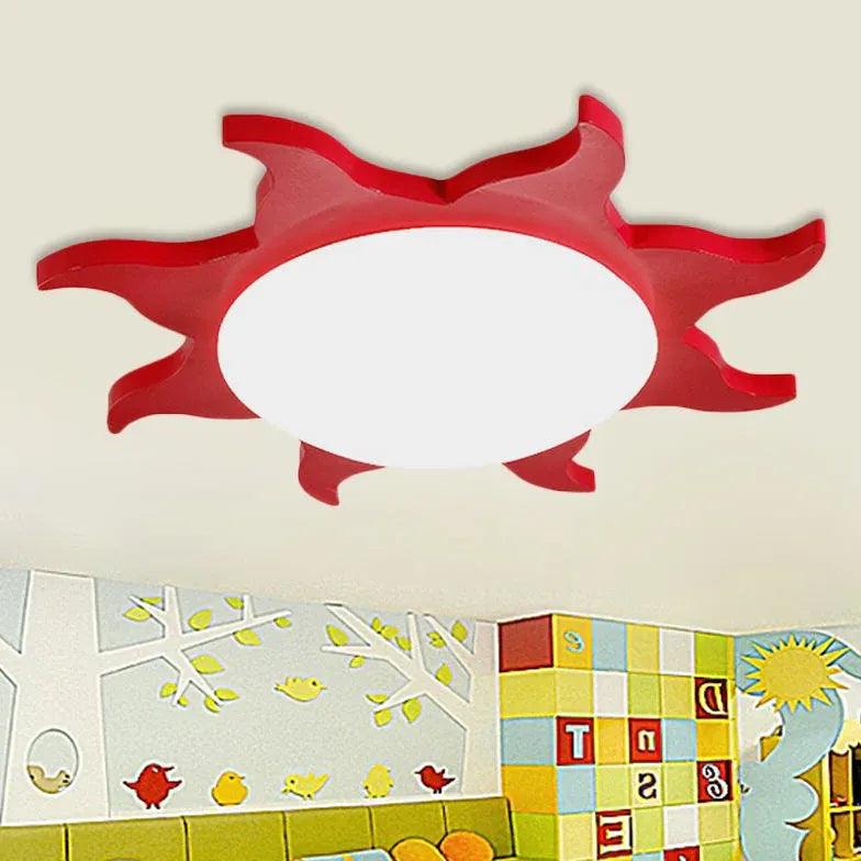 Multi-Color Sunflower Shaped Bedroom Ceiling Light Fixture - Rebooters