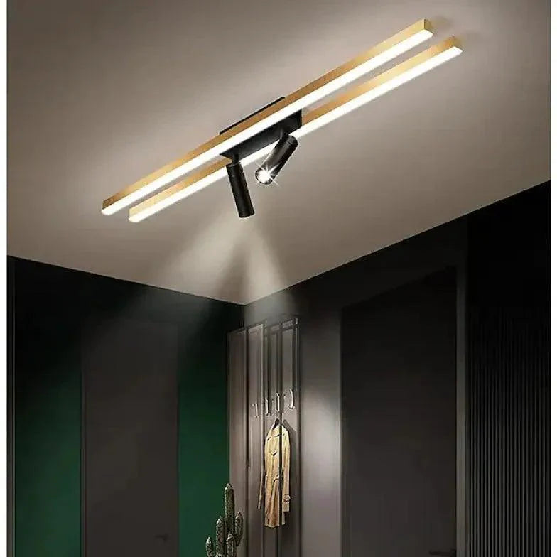 Linear LED Track Gold Ceiling Light for Modern Spaces - Rebooters