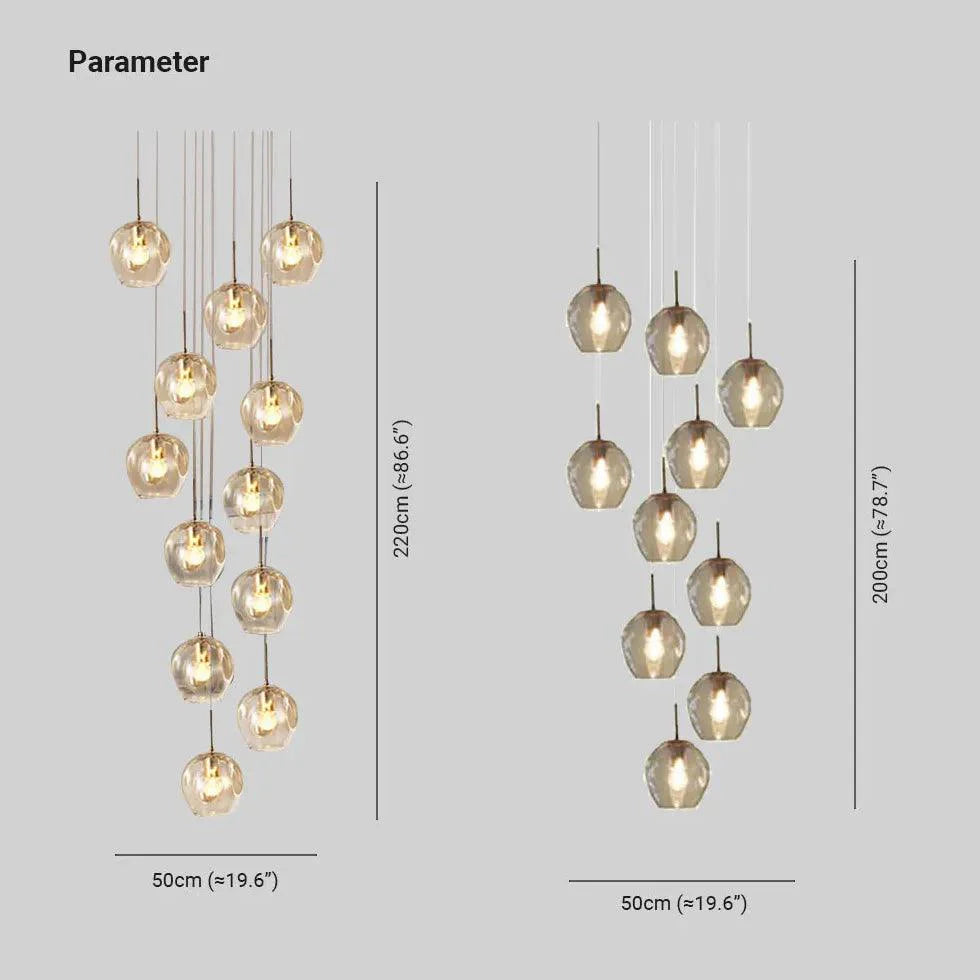 Vertical Water Drops Glass Chandelier for Elegant Spaces | Rebooters - Rebooters