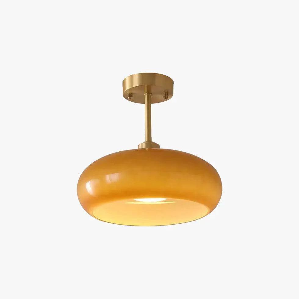 Orange Vintage Glass LED Ceiling Light for Living Rooms - Rebooters