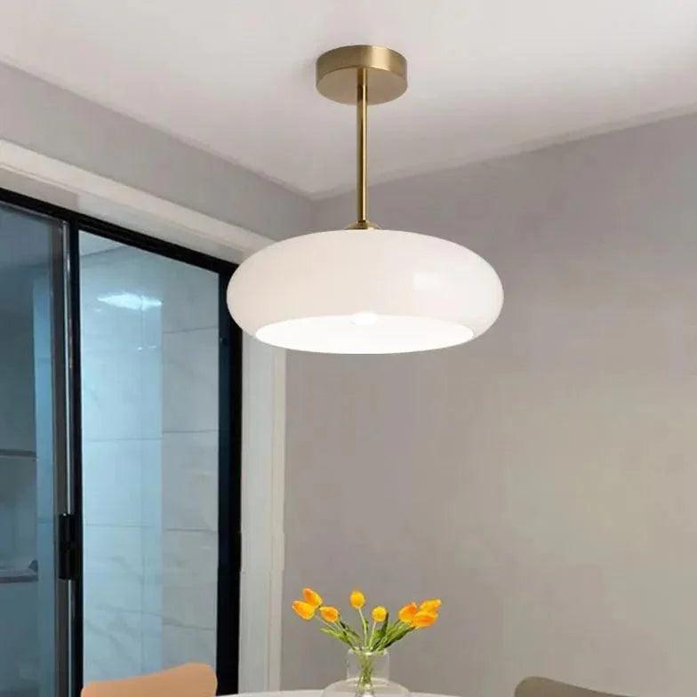 Orange Vintage Glass LED Ceiling Light for Living Rooms - Rebooters