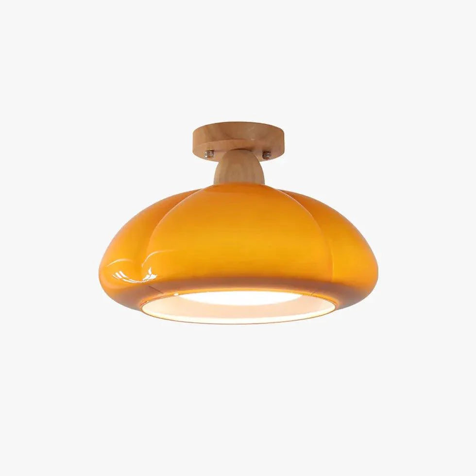 Bright Yellow Glass Modern Ceiling Light for Indoor Spaces - Rebooters