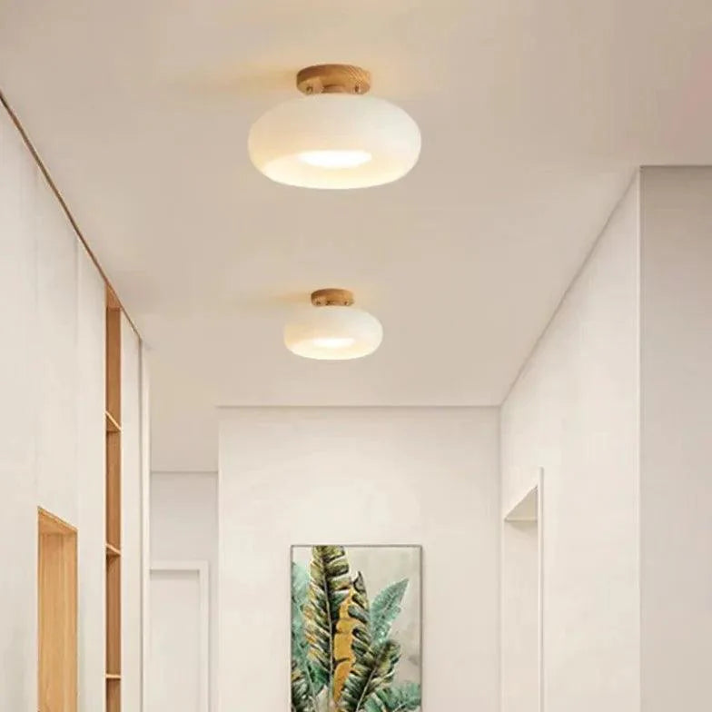 Elliptical Glass Corridor with Recessed Ceiling Lights Design - Rebooters