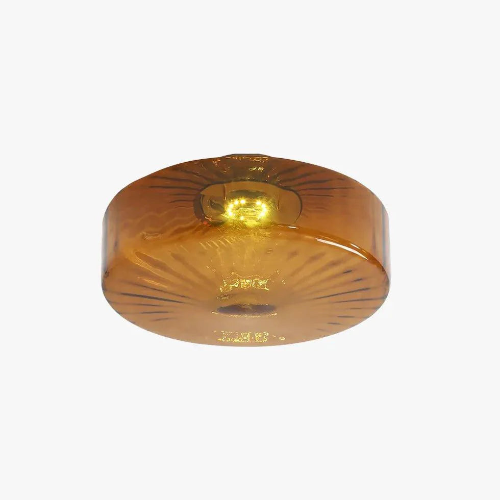 Orange Translucent Glass Vintage Ceiling Light Fixture - Rebooters