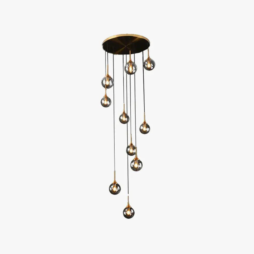 Multi-Sphere Metal Ring Modern Chandelier for Living Room | Rebooters - Rebooters