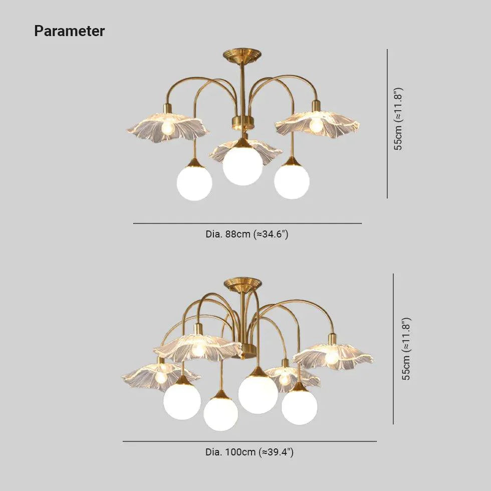 Petal Octopus Gold Modern Chandelier for Living Room | Rebooters - Rebooters