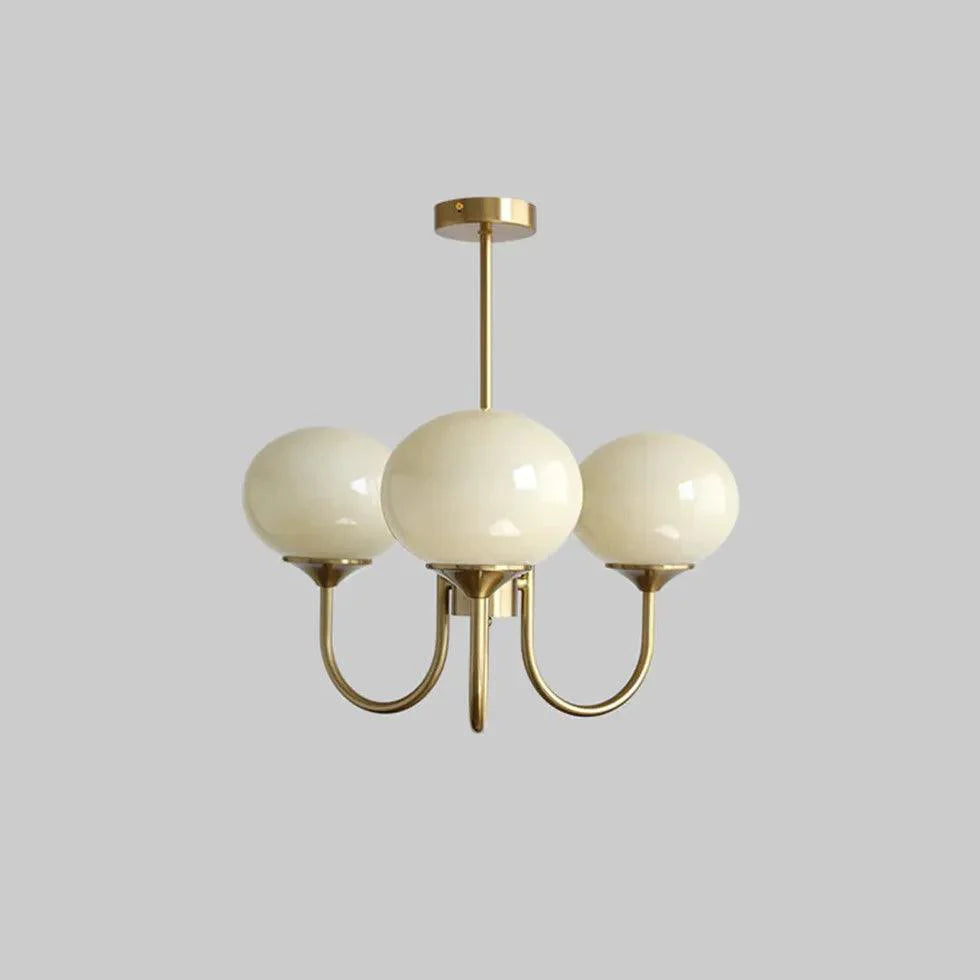 Pink Globe Glass Minimalist Chandelier for Modern Interiors | Rebooters - Rebooters