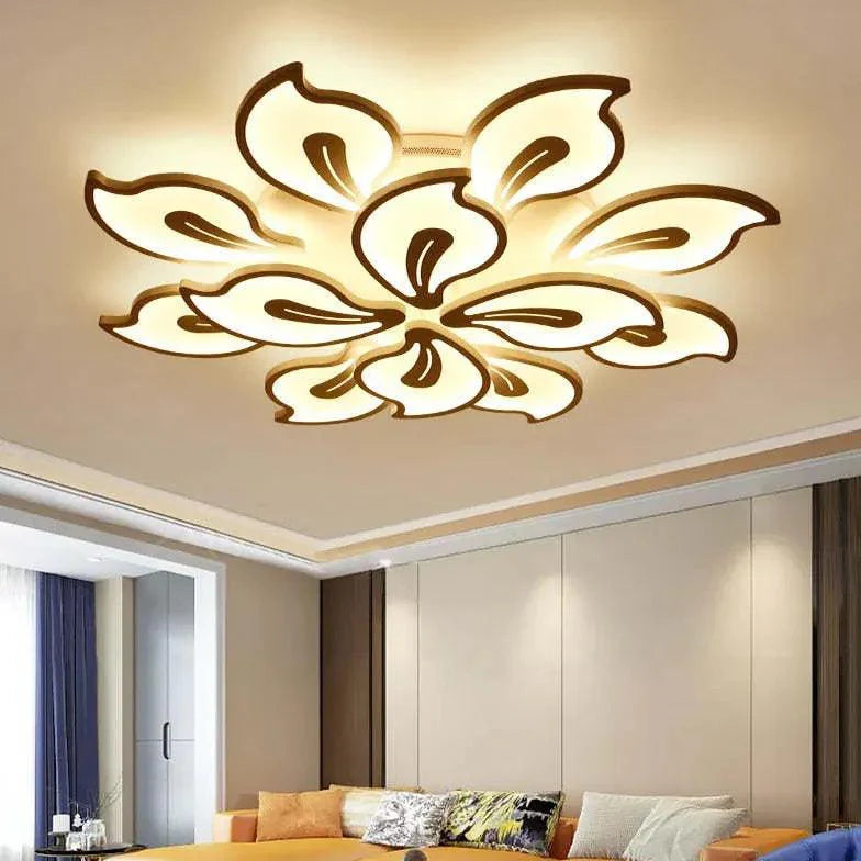 Petal-Shaped Modern Living Room Ceiling Light Fixture - Rebooters