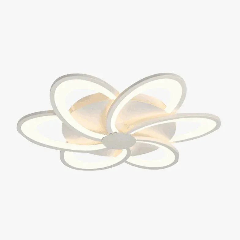 Flower-Shaped Modern White Bedroom Ceiling Light Fixture - Rebooters