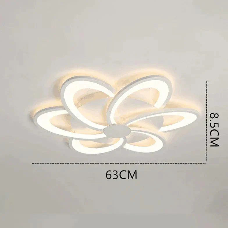 Flower-Shaped Modern White Bedroom Ceiling Light Fixture - Rebooters