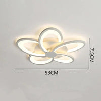 Flower-Shaped Modern White Bedroom Ceiling Light Fixture - Rebooters
