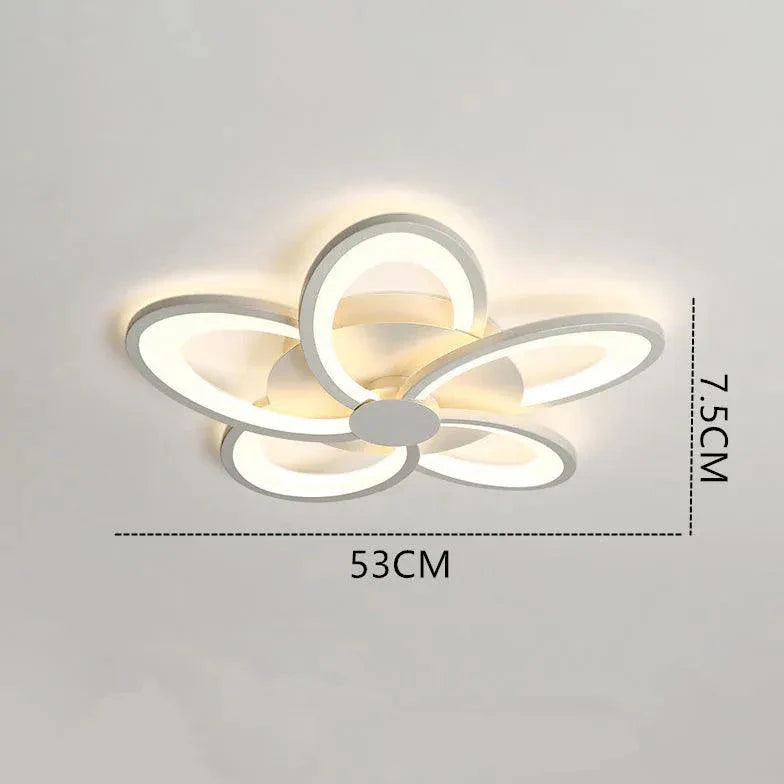 Flower-Shaped Modern White Bedroom Ceiling Light Fixture - Rebooters