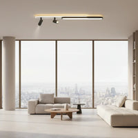 Modern ceiling light fixture in a neutral-colored room
