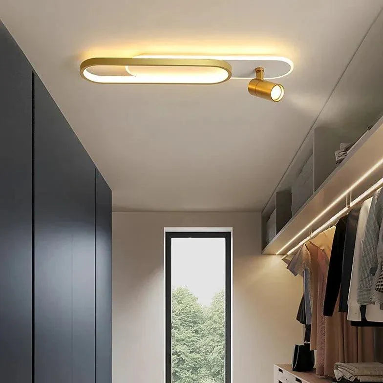 Oval Black Frame LED Modern Ceiling Light for Indoor Use - Rebooters