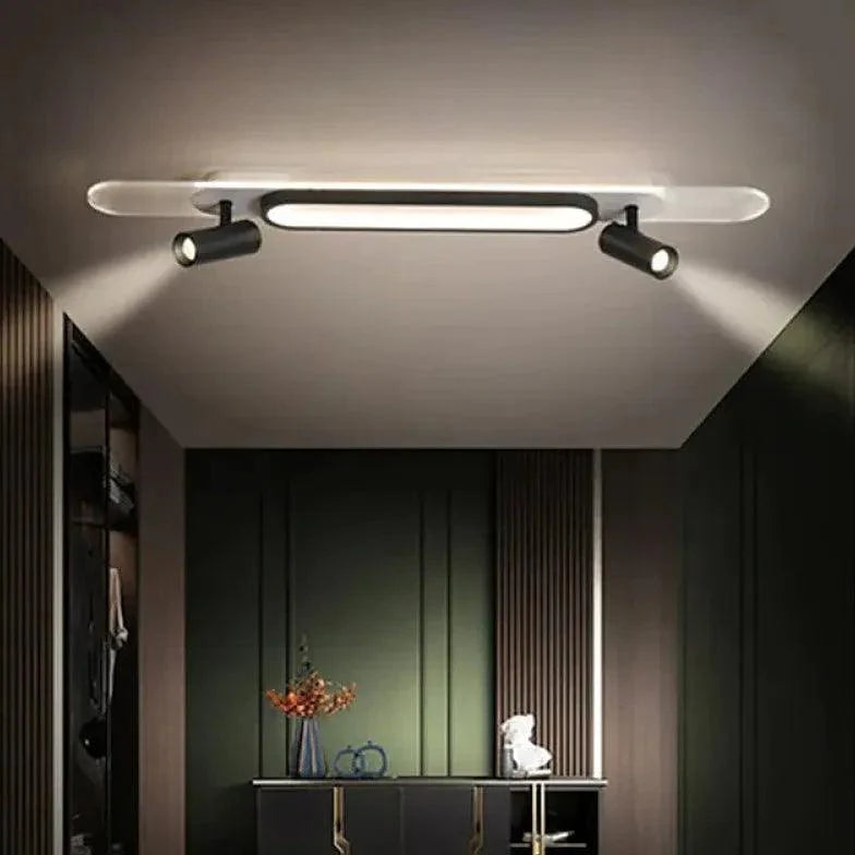 Adjustable Black LED Entryway Ceiling Light for Spaces - Rebooters