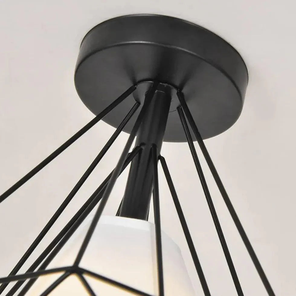 Industrial Style Geometry Modern Flush Ceiling Lights for Home - Rebooters