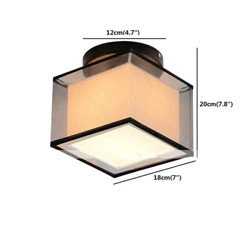 Square Black Modern Hallway Ceiling Light for Stylish Décor - Rebooters