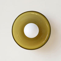 Green Glass Round LED Ceiling Light for Home Decor - Rebooters