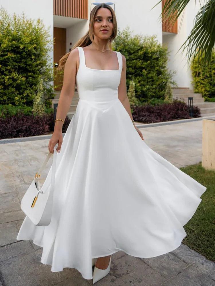 Romina Women's Flowy Maxi Dress for Effortless Style - Rebooters -Women's Dresses
