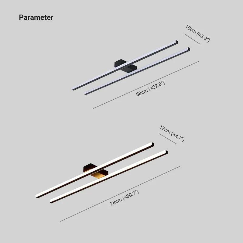 Dual-Rod Linear LED Corridor Ceiling Light for Modern Spaces - Rebooters